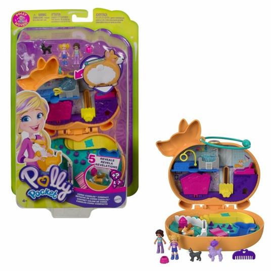 Polly Pocket Cofanetto Coccole Amici a 4 Zampe, con 2 Micro Bambole, Cagnolini e Accessori, Giocattolo per Bambini 4+Anni, GTN13 - 3