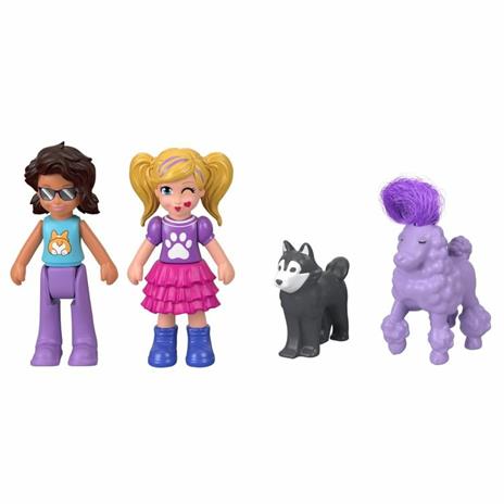 Polly Pocket Cofanetto Coccole Amici a 4 Zampe, con 2 Micro Bambole, Cagnolini e Accessori, Giocattolo per Bambini 4+Anni, GTN13 - 4