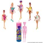 Barbie Color Reveal Serie Beach, bambola cambia colore con 7 sorprese incluse, 3+ Anni. Mattel (GTR95)