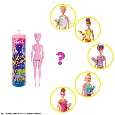 Barbie Color Reveal Serie Beach, bambola cambia colore con 7 sorprese incluse, 3+ Anni. Mattel (GTR95) - 2
