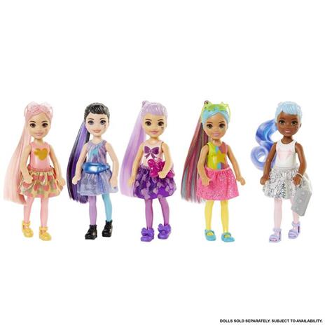 Barbie Chelsea Color Reveal, Serie Glitter, con Bambola, 6 sorprese e Accessori, Giocattolo per bambini 3+anni - 2