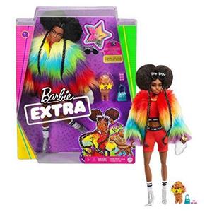 Giocattolo Barbie Extra Bambola Afroamericana con capelli cotonati, 10 Accessori alla Moda, Giocattolo per Bambini 3+ Anni Barbie