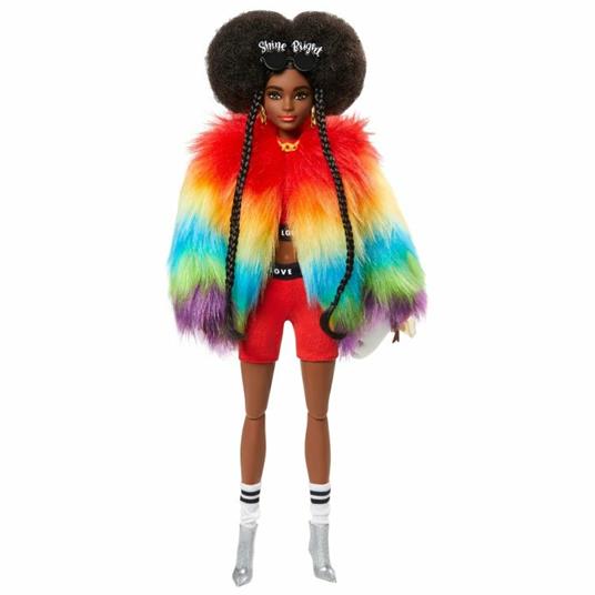 Barbie Extra Bambola Afroamericana con capelli cotonati, 10 Accessori alla Moda, Giocattolo per Bambini 3+ Anni - 7