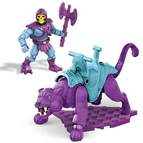 Mega Construx Masters of the Universe Personaggi Skeletor e Panthor, 29 Blocchi da Costruzione, Giocattolo per Bambini 8+Anni,GVY17