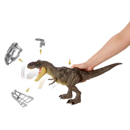Jurassic World T-Rex Passi Letali, articolazioni mobili e decorazioni realistiche, Dinosauro Giocattolo. Mattel (GWD67) - 4