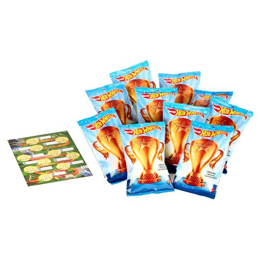 Hot Wheels 10 Veicoli Premio impacchettati singolarmente, accompagnati da 10 adesivi dorati celebrativi. Mattel (GWN97) - 3