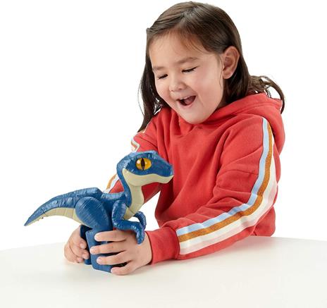 Imaginext Jurassic World Dinosauro Velociraptor XL con Zampe Mobili, Giocattolo per Bambini 3+Anni,GWP07 - 5