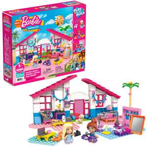 Giocattolo Mega Construx - Barbie Casa di Malibu, Gioco da costruzione con oltre 300 pezzi, 5+ Anni Barbie
