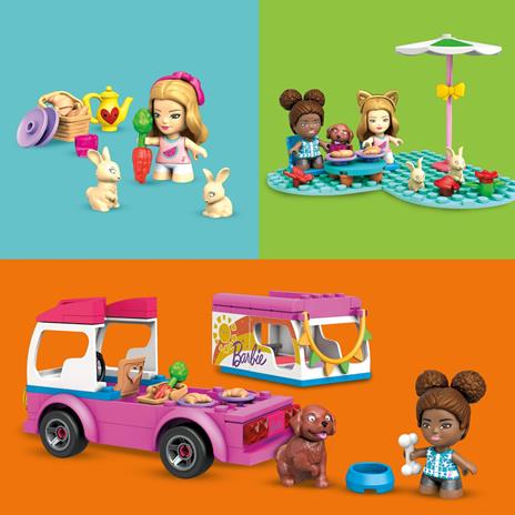 Mega Construx - Barbie Camper dei Sogni, Giocattolo da Costruzione con oltre 120 pezzi, per Bambini 5+ Anni - 4