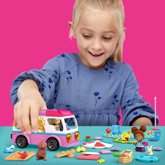 Mega Construx - Barbie Camper dei Sogni, Giocattolo da Costruzione con oltre 120 pezzi, per Bambini 5+ Anni - 2