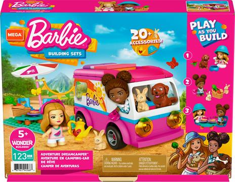 Mega Construx - Barbie Camper dei Sogni, Giocattolo da Costruzione con oltre 120 pezzi, per Bambini 5+ Anni - 5