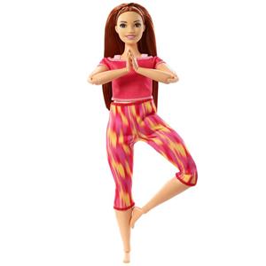Giocattolo Barbie Bambola Snodata Curvy, con 22 Articolazioni Flessibili e Capelli Lunghi Rossi, Giocattolo per Bambini 3+Anni,GXF07 Barbie