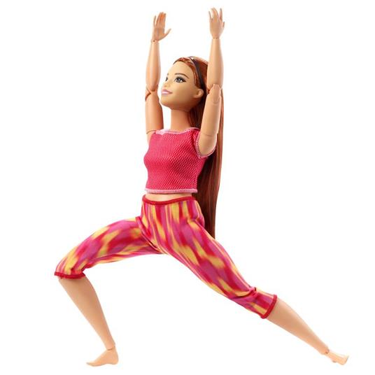Barbie Bambola Snodata Curvy, con 22 Articolazioni Flessibili e Capelli Lunghi Rossi, Giocattolo per Bambini 3+Anni,GXF07 - 3