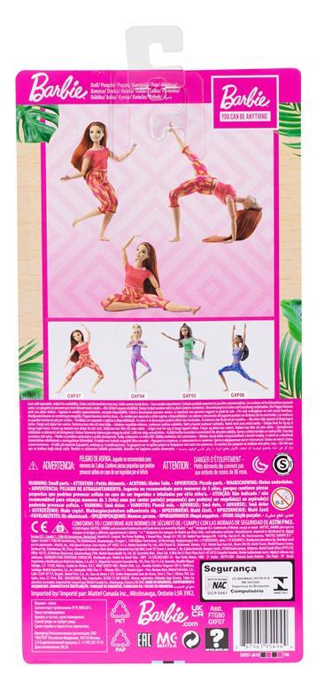 Barbie Bambola Snodata Curvy, con 22 Articolazioni Flessibili e Capelli Lunghi Rossi, Giocattolo per Bambini 3+Anni,GXF07 - 5