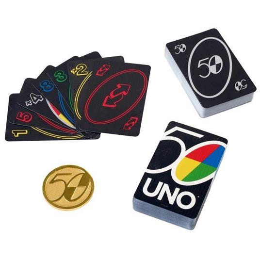 UNO 50eme Premium Card game da 2 a 10 giocatori dai 7 anni in su - 3