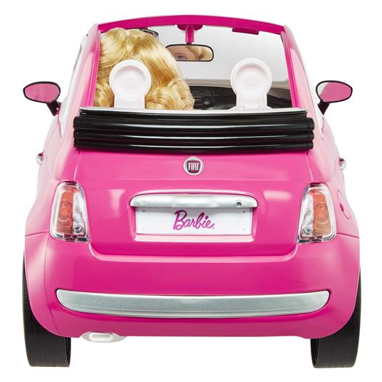 Barbie Fiat 500 Rosa, Veicolo con bambola inclusa, Giocattolo per Bambini 3+ Anni. Mattel (GXR57) - 3