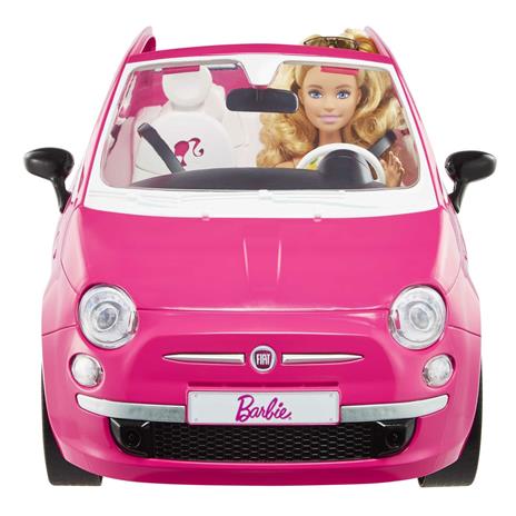 Barbie Fiat 500 Rosa, Veicolo con bambola inclusa, Giocattolo per Bambini 3+ Anni. Mattel (GXR57) - 5