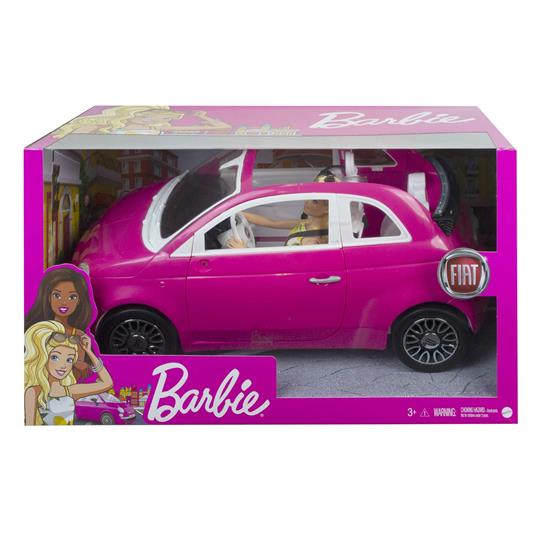 Barbie Fiat 500 Rosa, Veicolo con bambola inclusa, Giocattolo per Bambini 3+ Anni. Mattel (GXR57) - 6