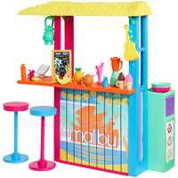 Giocattolo Barbie Chiosco da Spiaggia di Malibù con 2 Sedute per Bambole e Tanti Accessori. Mattel (GYG23) Barbie
