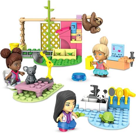 Barbie- Mega Construx Barbie Centro Veterinario e di Toelettatura Animali, Giocattolo per Bambini 4+Anni, GYH09 - 3