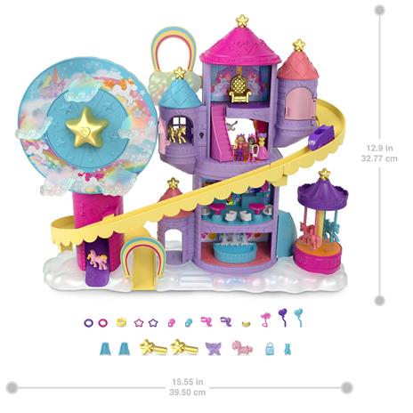 Polly Pocket Lunapark dell'Arcobaleno, Playset con 3 giostre e7 aree di gioco, 25 accessori a sorpresa. Mattel (GYK44) - 9
