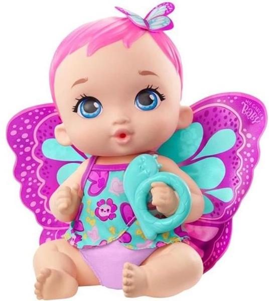 My Garden Baby - Baby Pink Butterfly Beve e Piscia 30 cm, pannolino riutilizzabile, vestito, ali rimovibili - 2