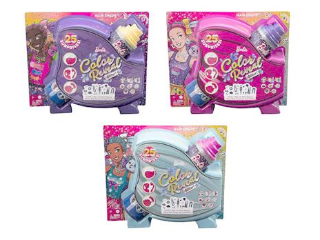 ?Barbie Color Reveal Glitter, Bambole con 25 acconciature e sorprese a tema festa, per bambini 3+ anni. Mattel (HBG38)
