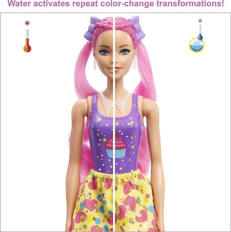 ?Barbie Color Reveal Glitter, Bambole con 25 acconciature e sorprese a tema festa, per bambini 3+ anni. Mattel (HBG38) - 6