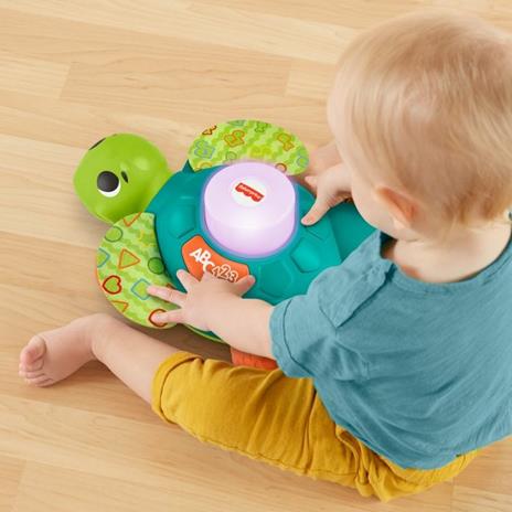 Fisher-Price Tartaruga Gattona con me, giocattolo per imparare a camminare con luci e suoni, 9+mesi - 6