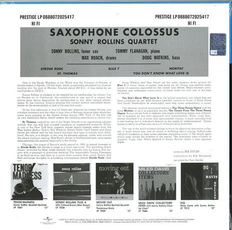 Saxophone Colossus - Vinile LP di Sonny Rollins - 2