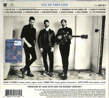 All of This Life - CD Audio di Record Company - 2