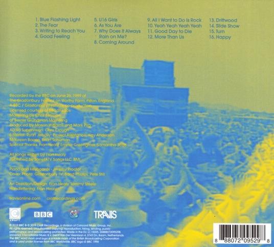 Live at Glastonbury 1999 - CD Audio di Travis - 2