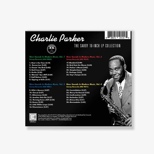 The Savoy 10-inch LP Collection (Audio CD Edition) - CD Audio di Charlie Parker - 3