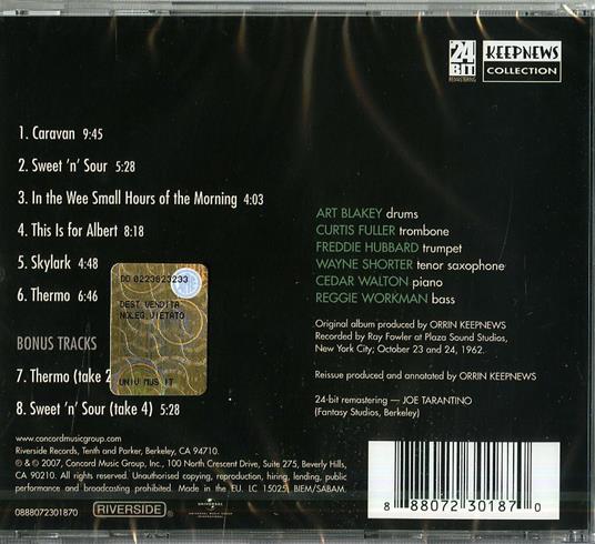 Caravan (Keepnews Collection Remastered) - CD Audio di Art Blakey & the Jazz Messengers - 2