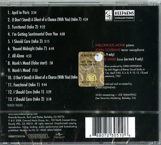 Thelonious Himself - CD Audio di Thelonious Monk - 2