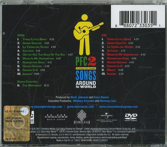 Playing for Change. Songs Around the World 2 - CD Audio + DVD - 2