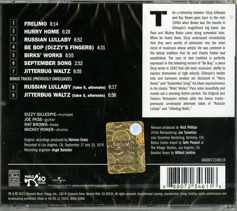 Dizzy's Big 4 - CD Audio di Dizzy Gillespie,Joe Pass,Ray Brown,Mickey Roker - 2