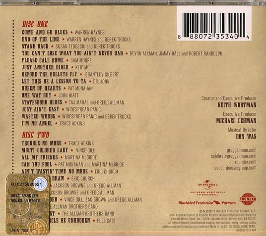 All My Friends. Celebrating the Songs & Voice of Gregg Allman - CD Audio - 2