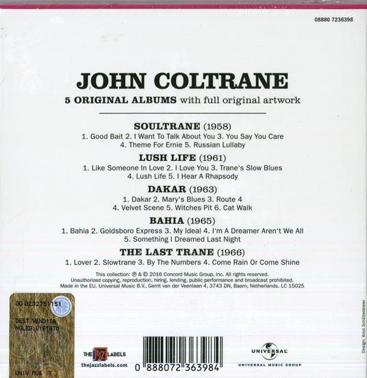 5 Original Albums - CD Audio di John Coltrane - 2