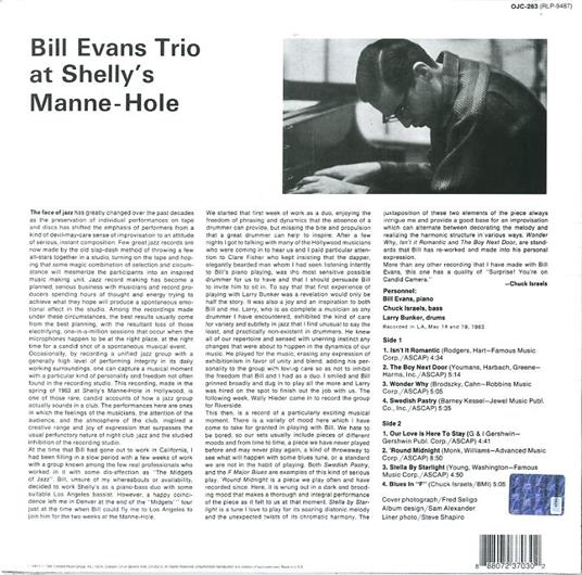 At Shelly's Manne-Hole, Hollywood California - Vinile LP di Bill Evans - 2