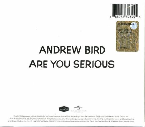 Are You Serious (Special Edition) - CD Audio di Andrew Bird - 2
