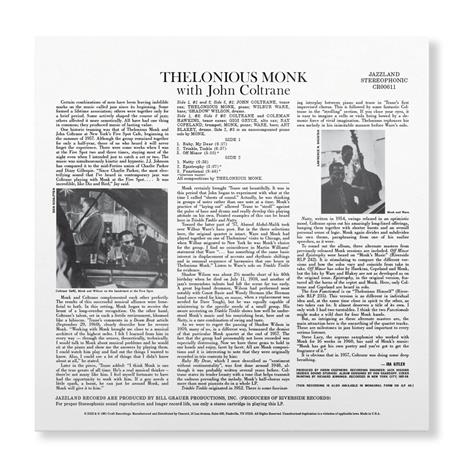 Thelonious Monk with John Coltrane - Vinile LP di John Coltrane,Thelonious Monk - 3