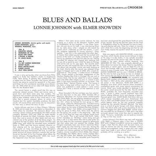 Blues & Ballads - Vinile LP di Lonnie Johnson - 2