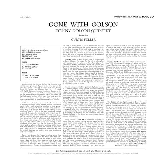 Gone with Golson - Vinile LP di Benny Golson - 2