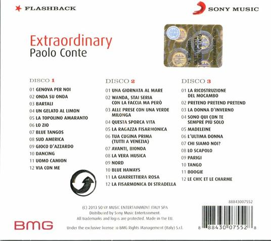 Extraordinary - CD Audio di Paolo Conte - 2