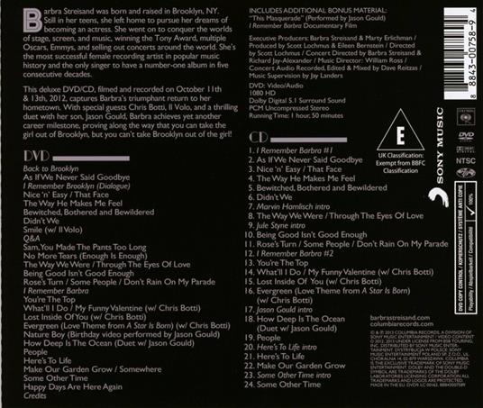 Back to Brooklyn (Deluxe Edition) - CD Audio + DVD di Barbra Streisand - 2
