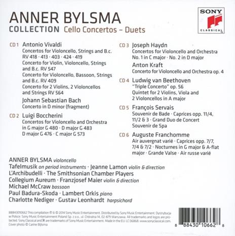 Plays Concertos and Ensemble Works - CD Audio di Anner Bylsma - 2