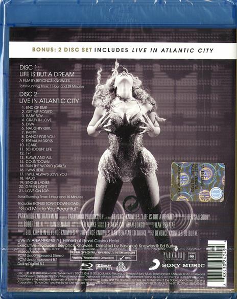 Beyonce. Life Is But A Dream (2 Blu-ray) - Blu-ray di Beyoncé - 2