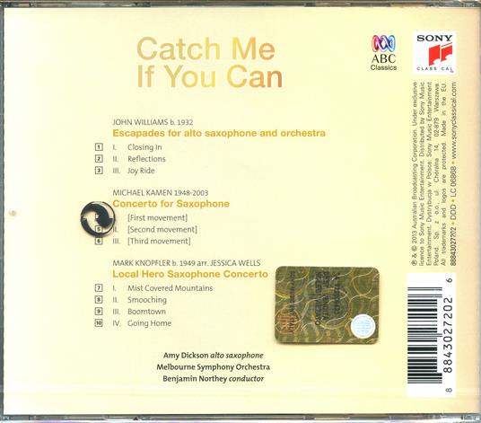 Catch Me If You Can - CD Audio di Amy Dickson - 2