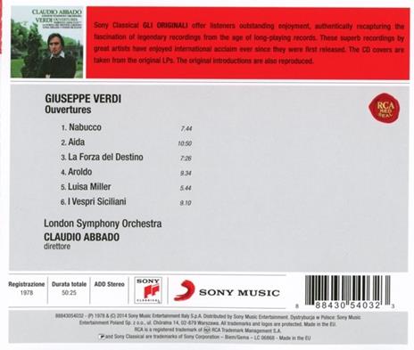 Ouvertures - CD Audio di Giuseppe Verdi,Claudio Abbado,London Symphony Orchestra - 2